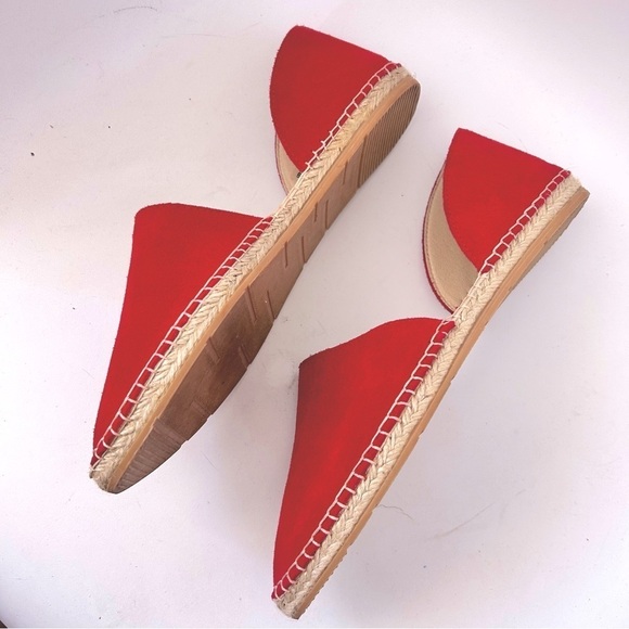 MACARENA Iris Red Suede Espadrille Flat Size 40 / us 9.5 NWOB - Picture 6 of 12